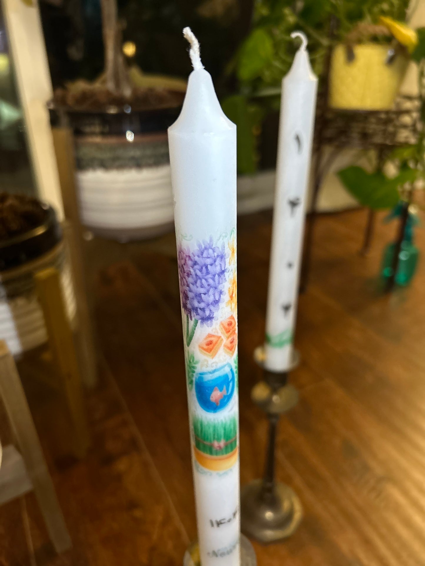 Persian new year long candle (haftsin)