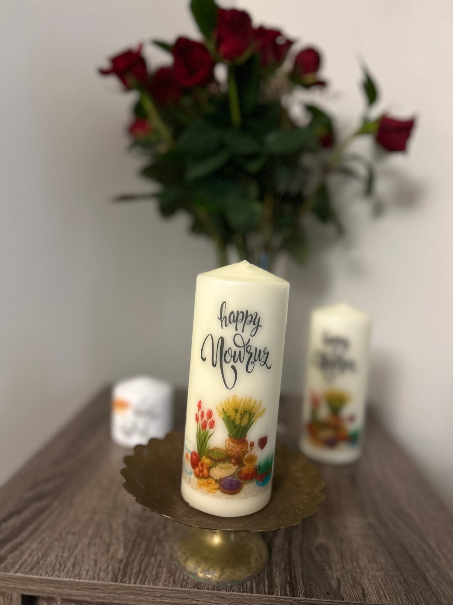 Persian new year candle (haftsin)