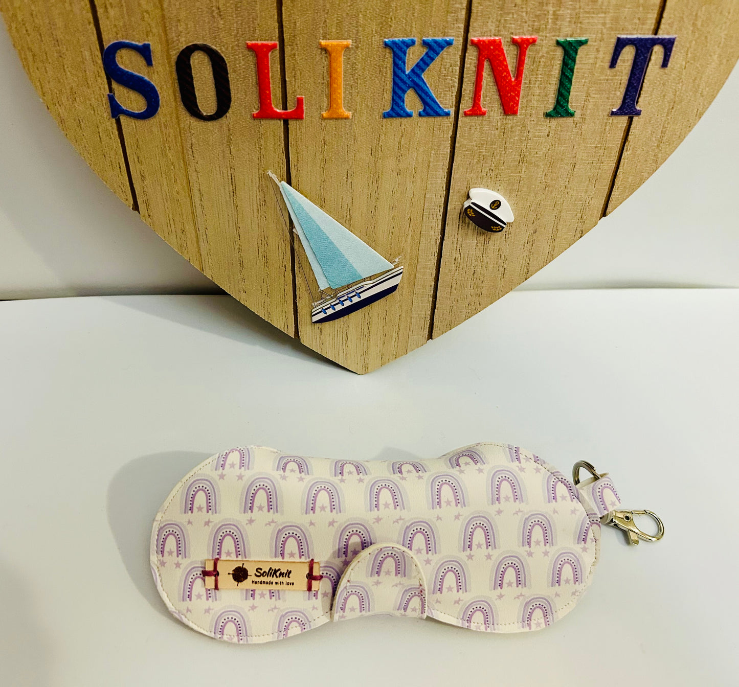 Leather purple Glasses case