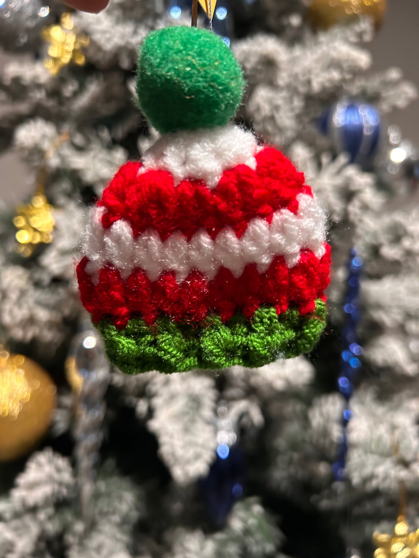 Red and white Hat ornament