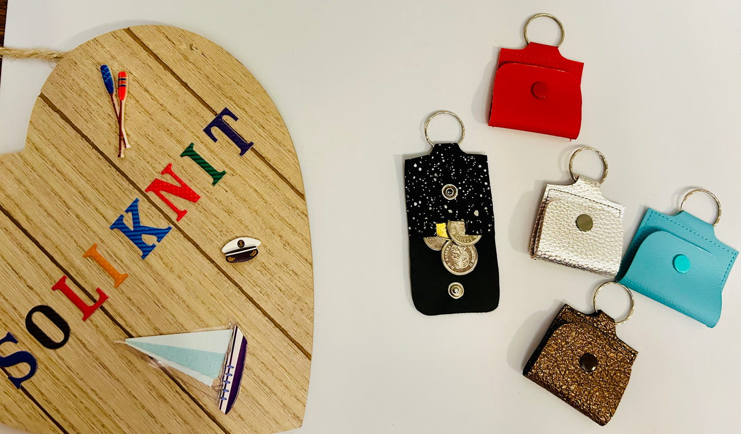 Leather Coin Purse keychain (simple)