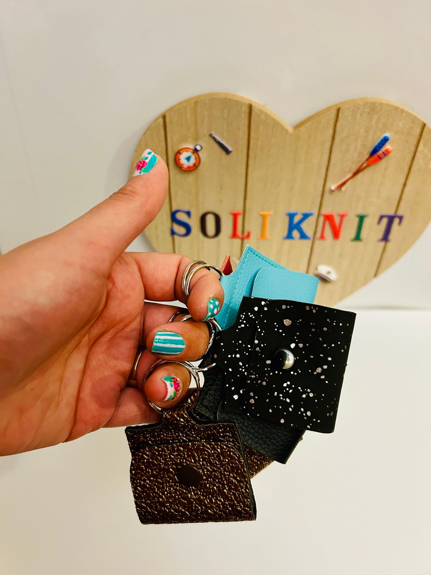 Leather Coin Purse keychain (simple)