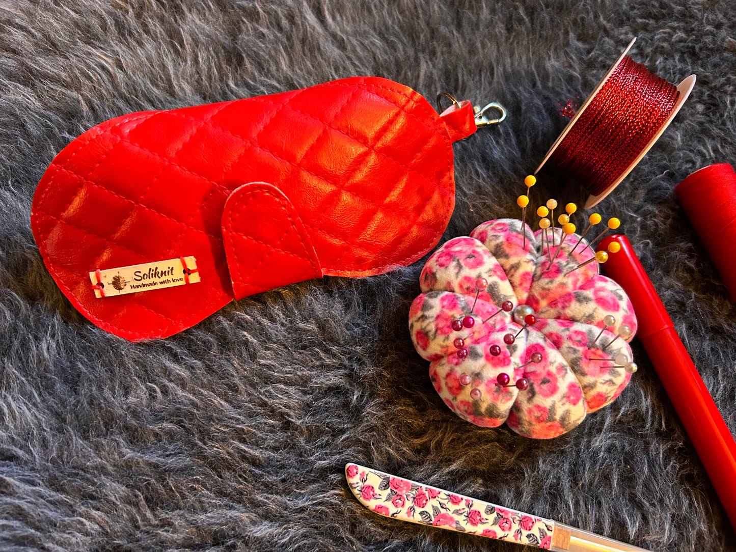 Leather Red Glasses case