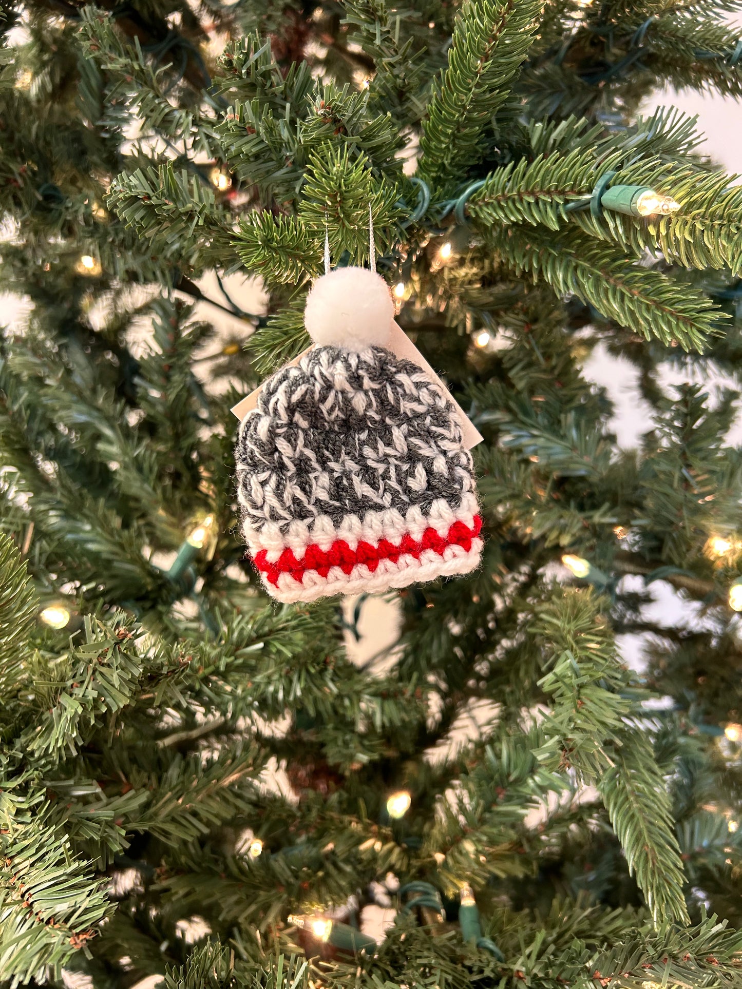 Sock monkey Hat ornament