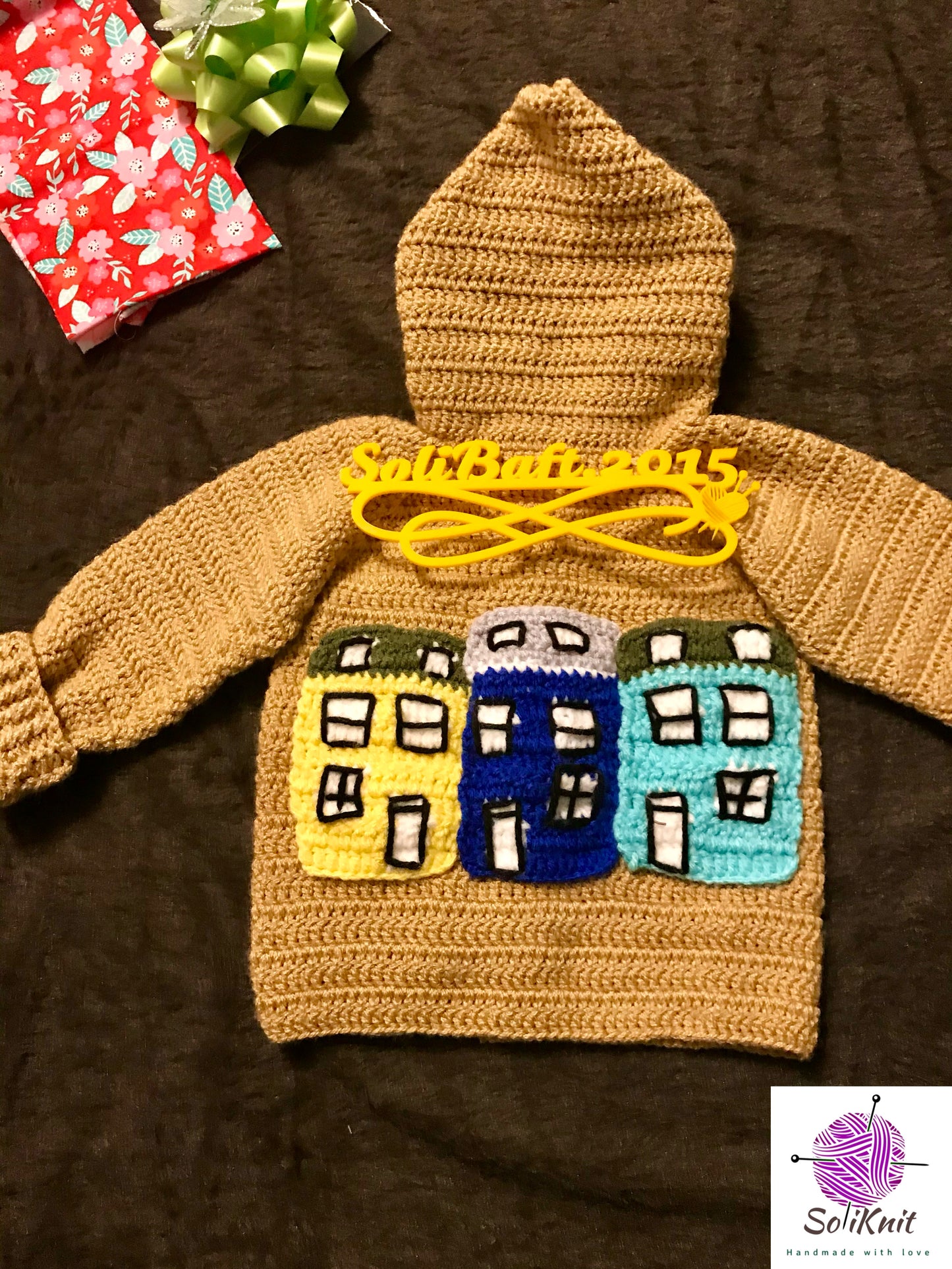 Colorful houses jacket