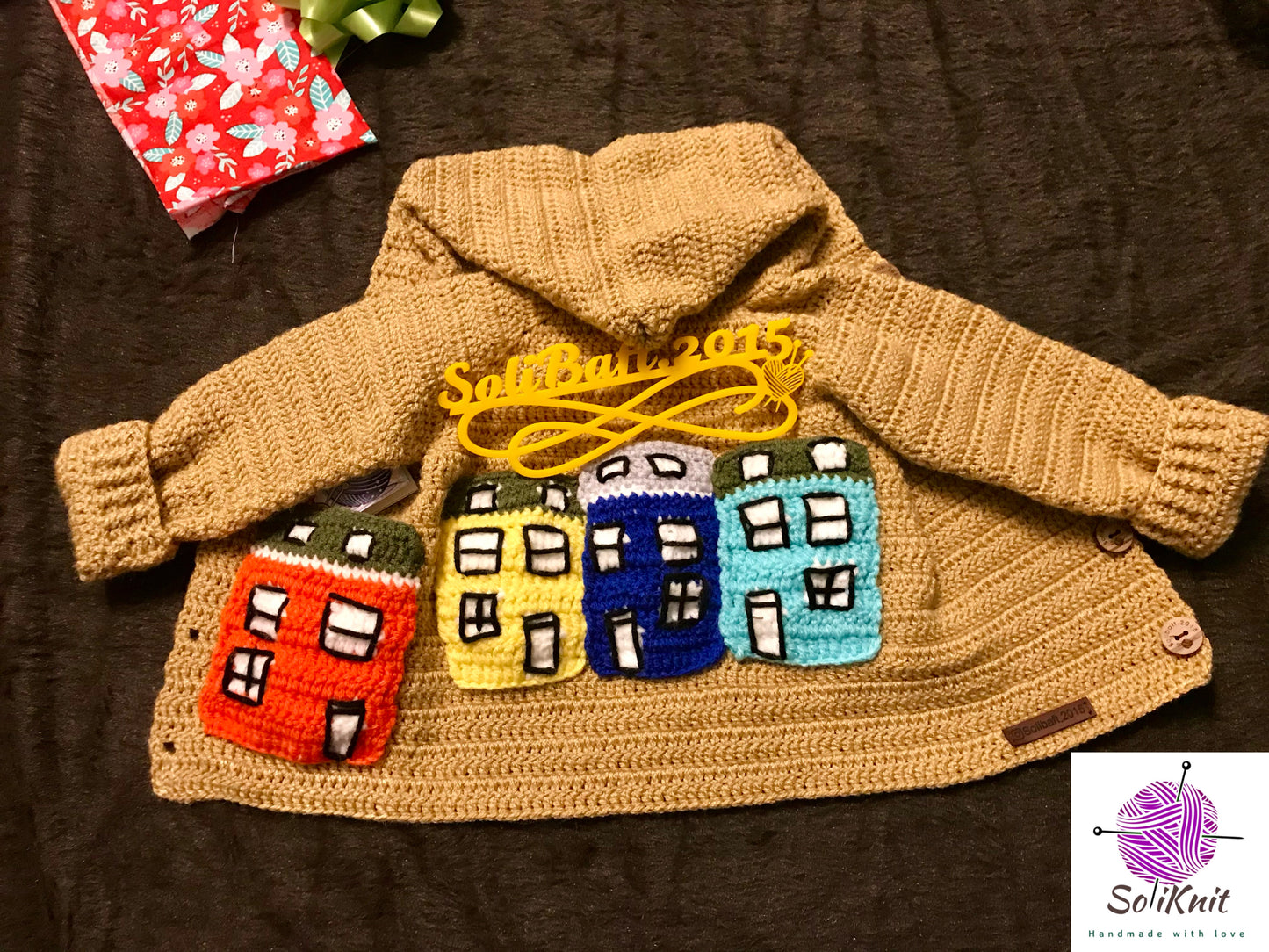 Colorful houses jacket
