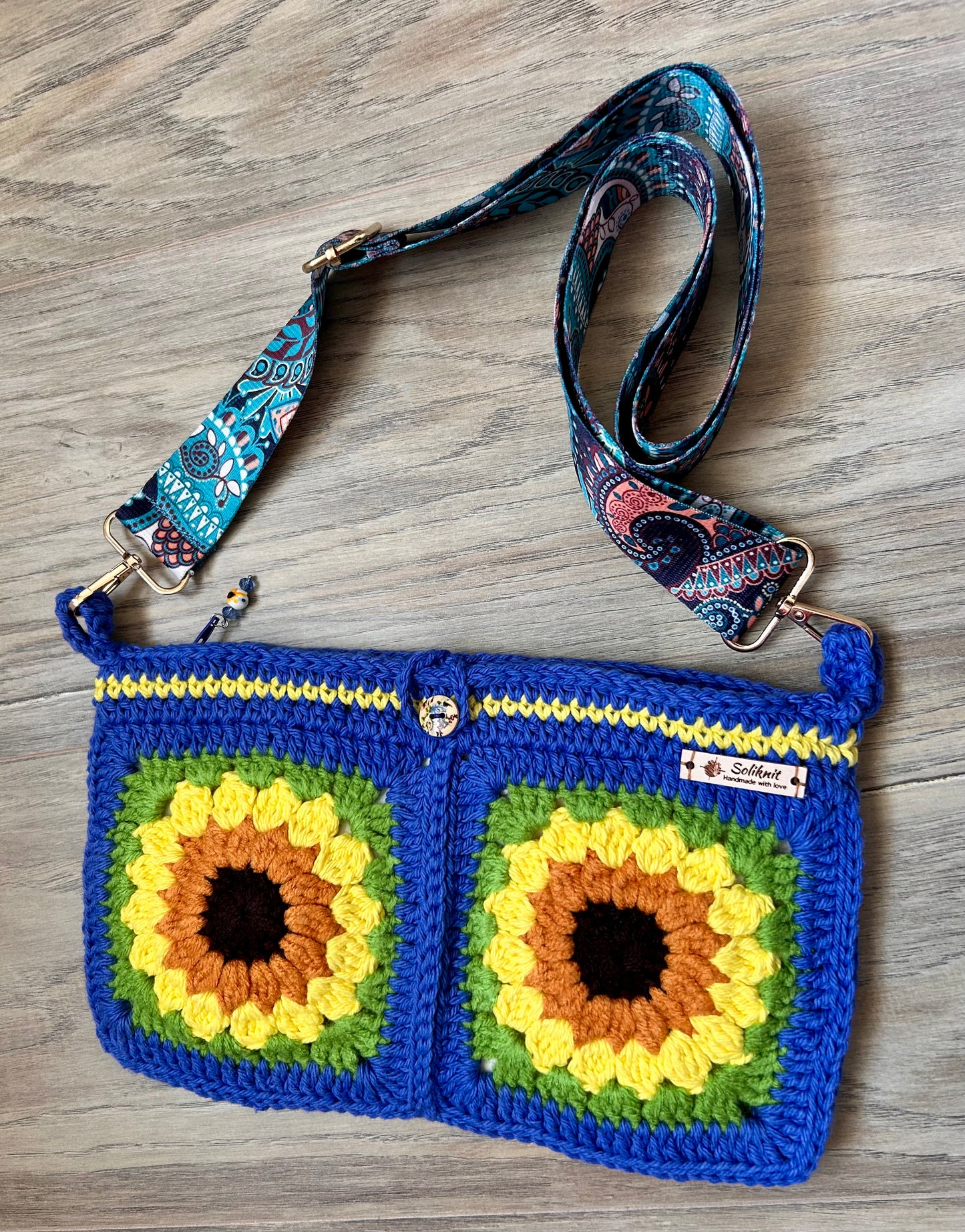 SunflowerCrochet handbag