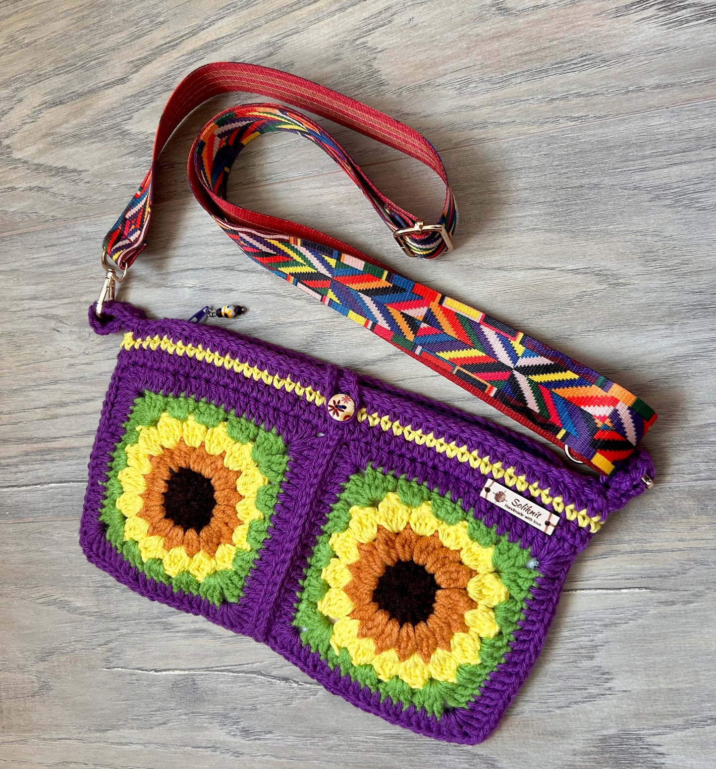 SunflowerCrochet handbag