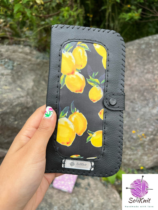 Woman leather wallet (lemons )