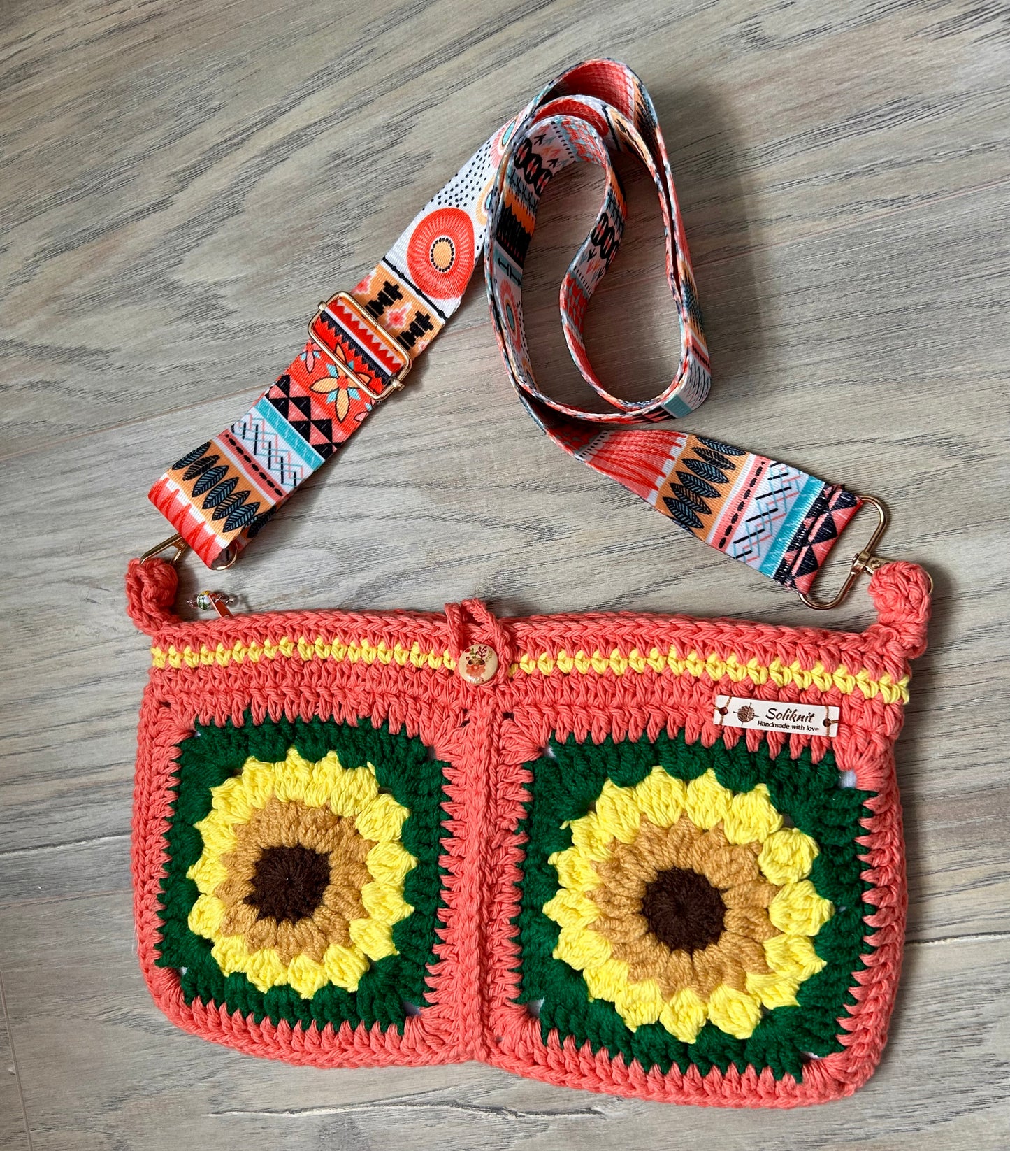 SunflowerCrochet handbag