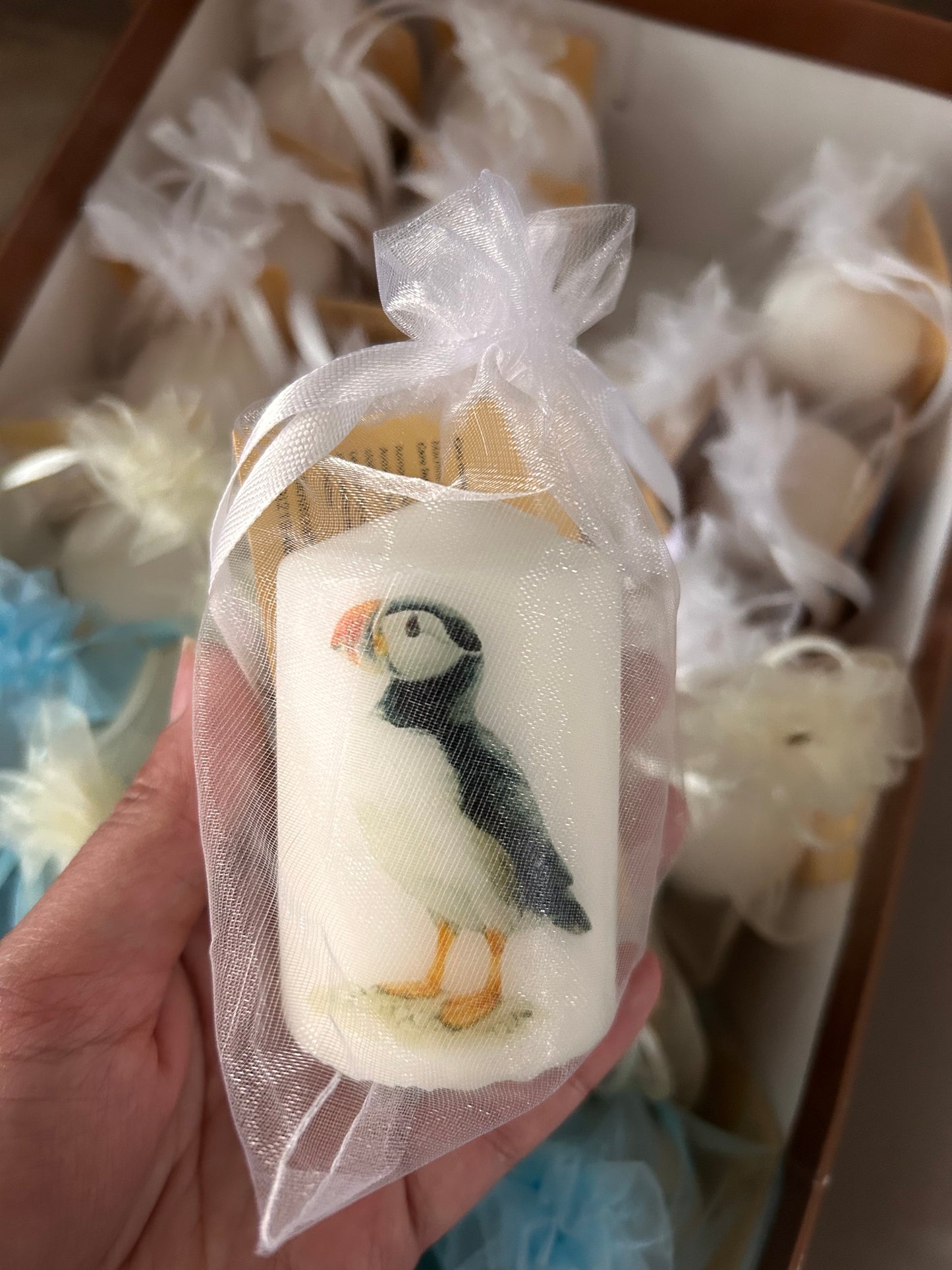 Puffin candle