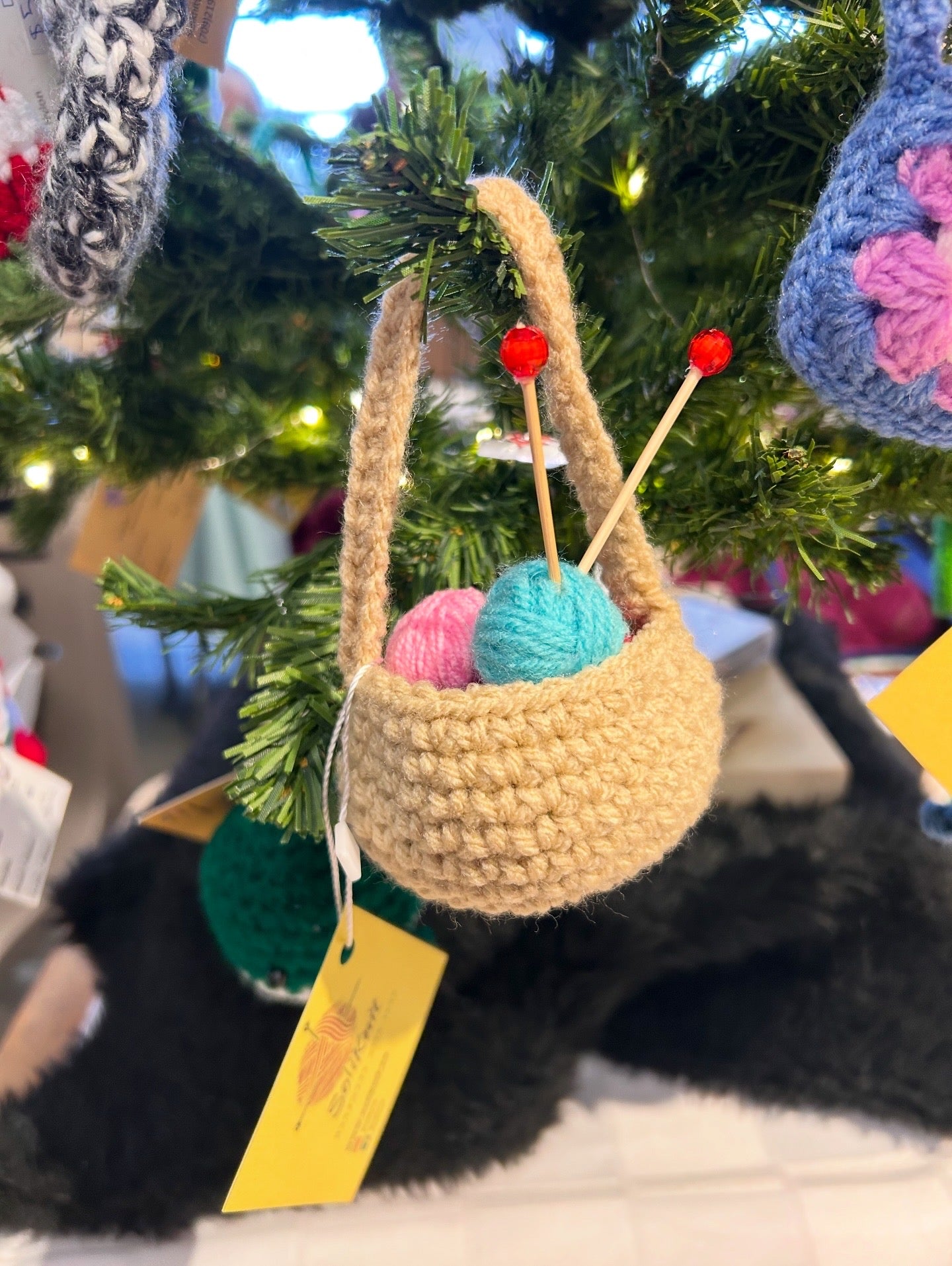 Yarn basket ornament
