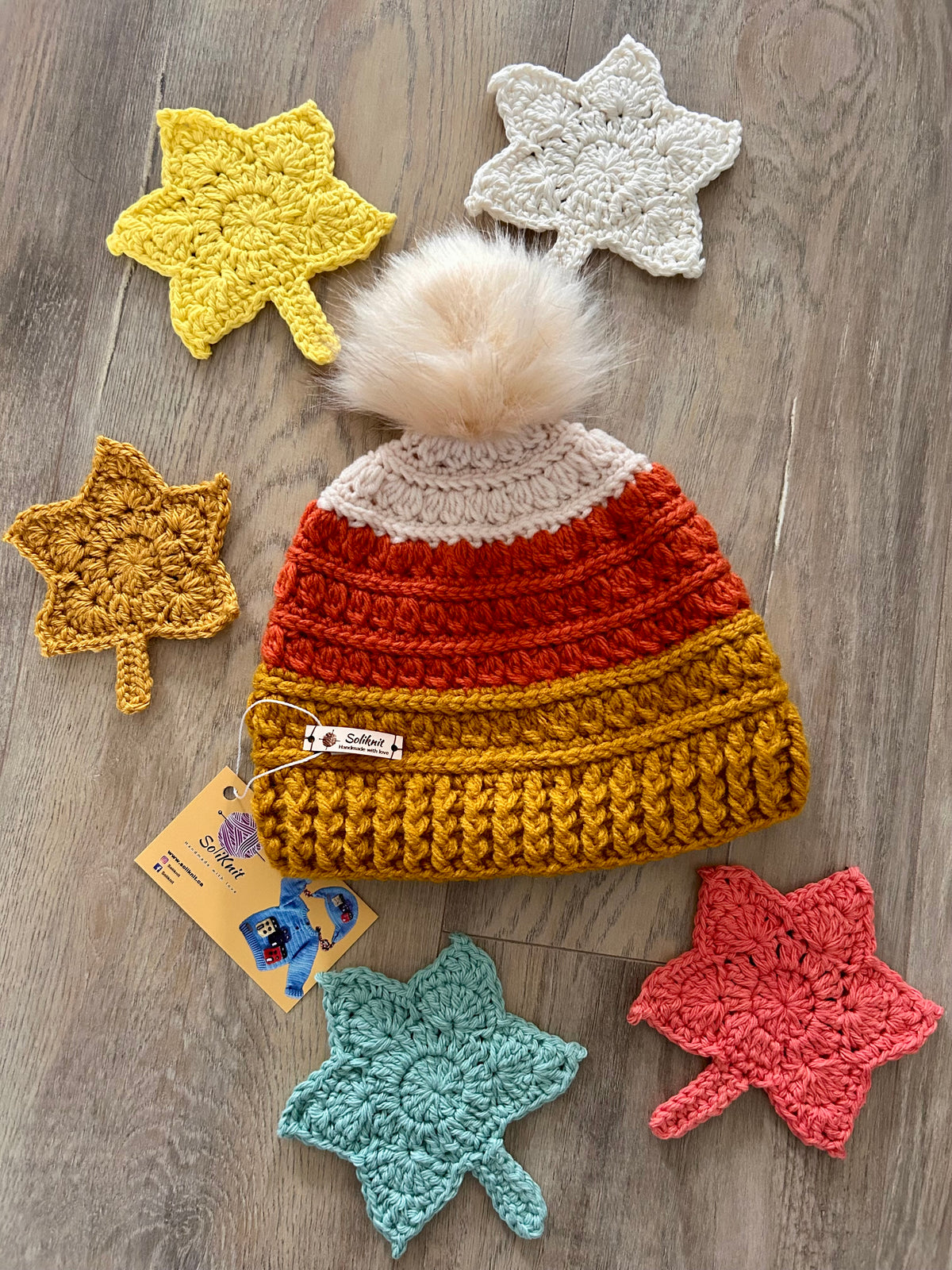 Fall design hat( candy corn) style 2