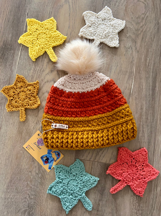 Fall design hat( candy corn) style 2