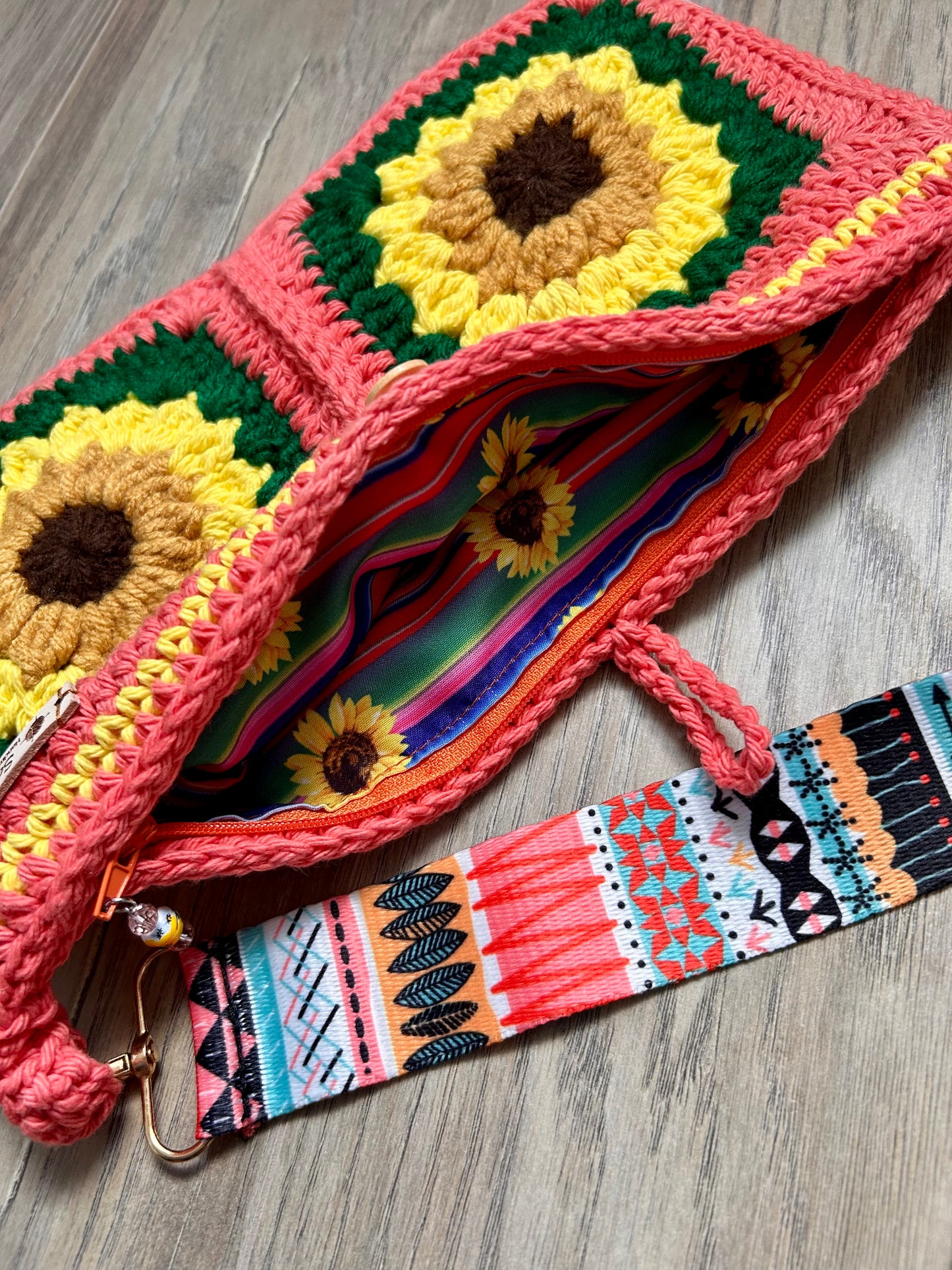 SunflowerCrochet handbag
