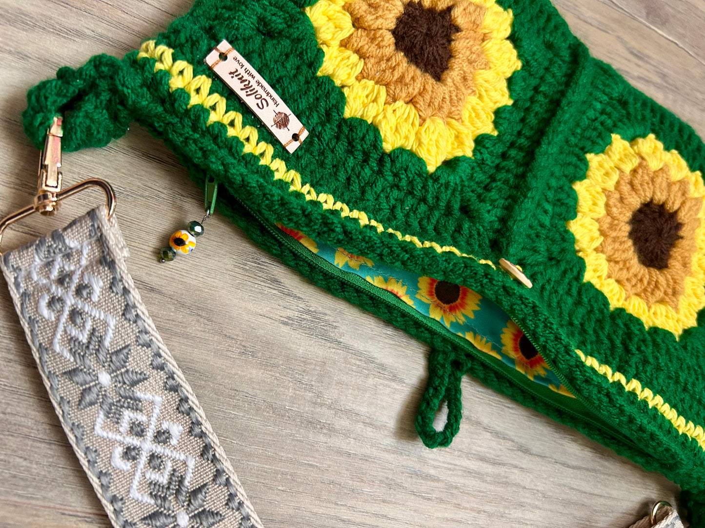 SunflowerCrochet handbag