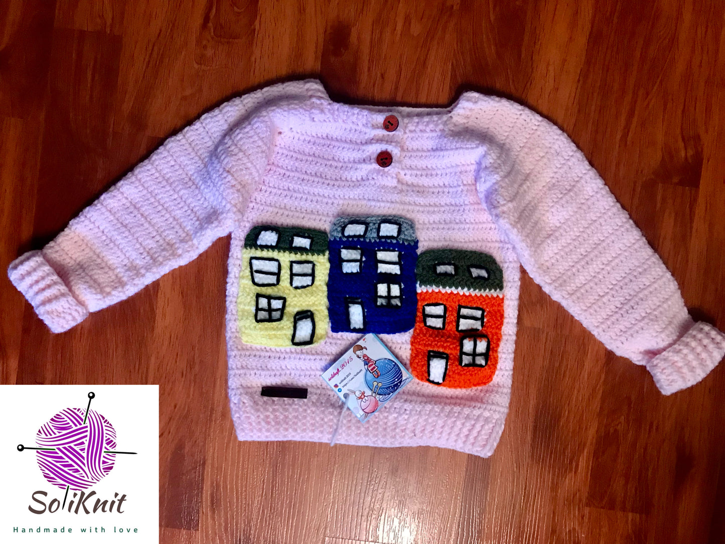 Colorful houses sweater