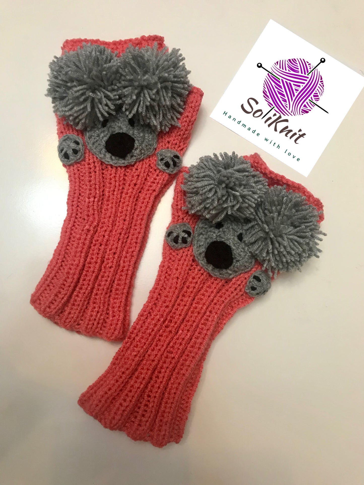 Koala bear hat and mittens